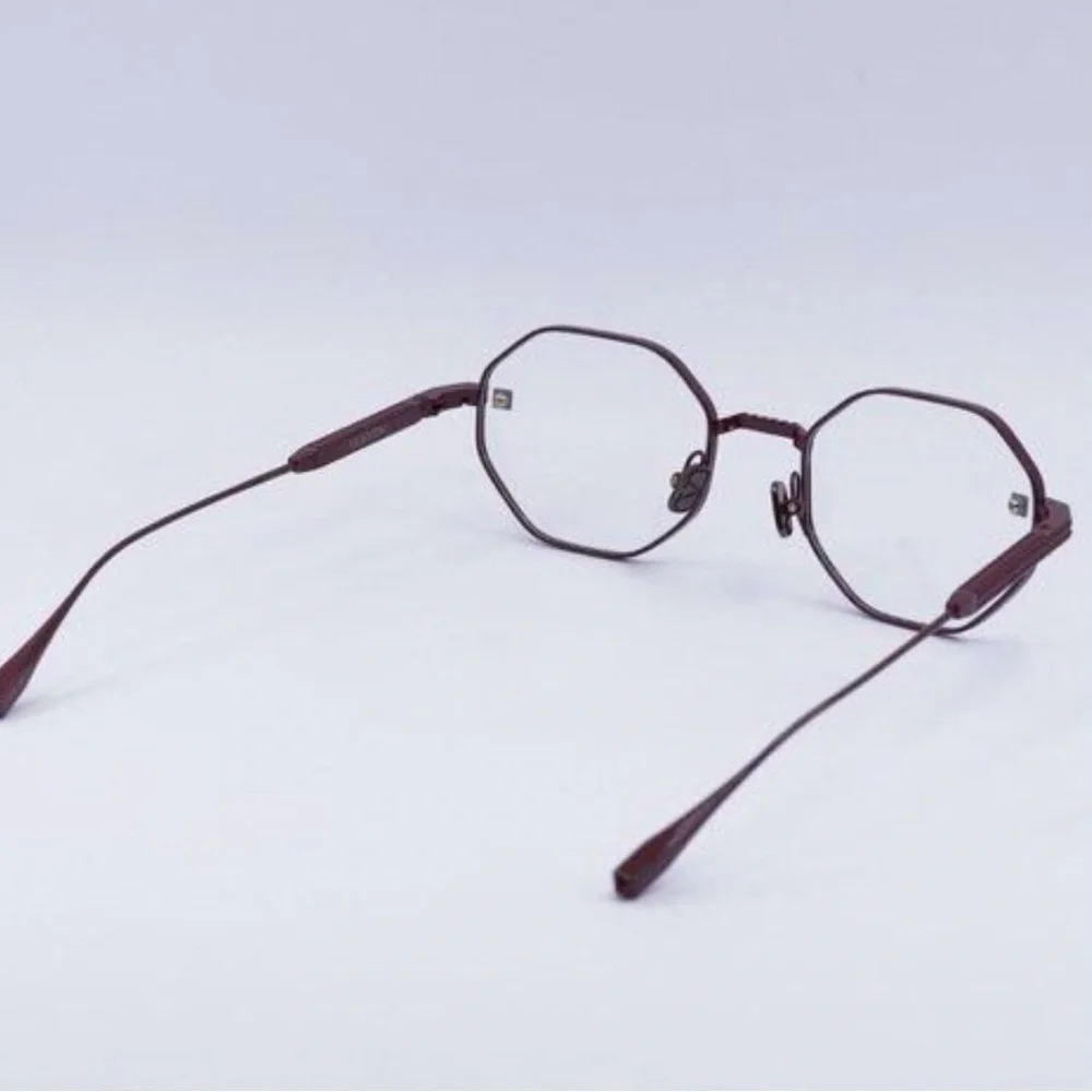 New! Valentino Bordeaux Octagonal Glasses, V STUD VLX 122B, Authentic